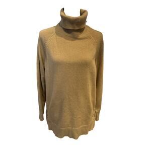 Women’s Michael Kors Tan Turtleneck Sweater. Size XL